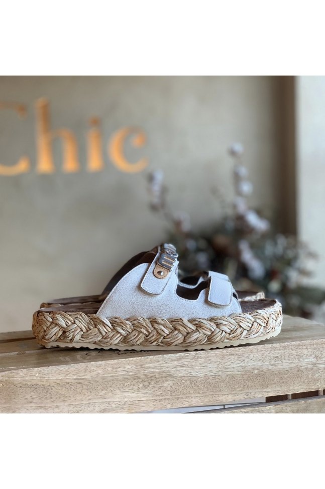 MOU RAFFIA BRAID SANDAL