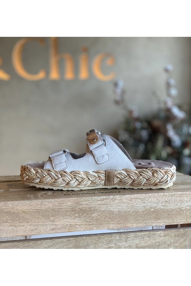 MOU RAFFIA BRAID SANDAL