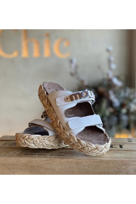 MOU RAFFIA BRAID SANDAL