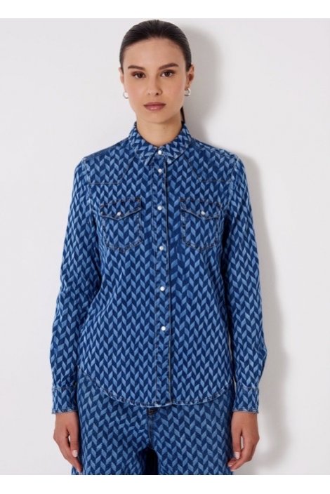 CAMISA VAQUERA ESTAMPADO GEOMETRICO 2