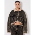 CHAQUETA VAQUERA CROPPED FORRADA