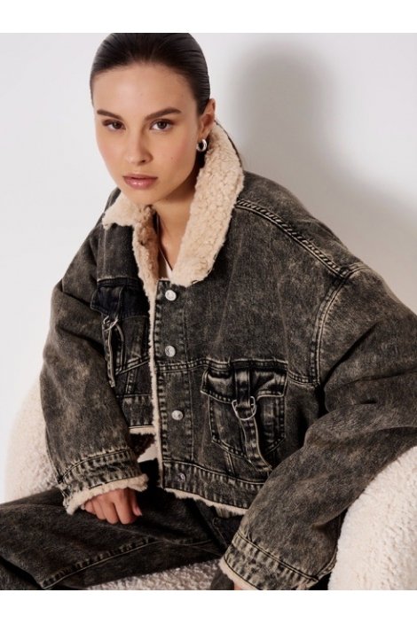 CHAQUETA VAQUERA CROPPED FORRADA