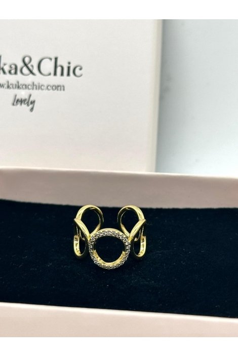 ANILLO DE AROS CON STRASS 2