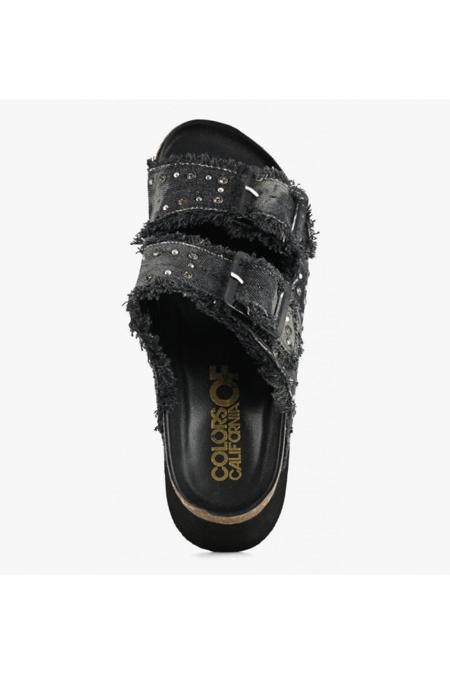 SANDALIA DE PLATAFORMA CON DIAMANTES STRASS