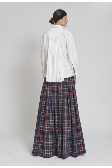 MAXI FALDA CUADROS MARINO 2