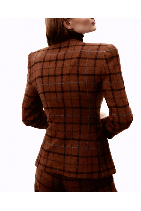 CHAQUETA ZOE TARTÁN TEJA 2