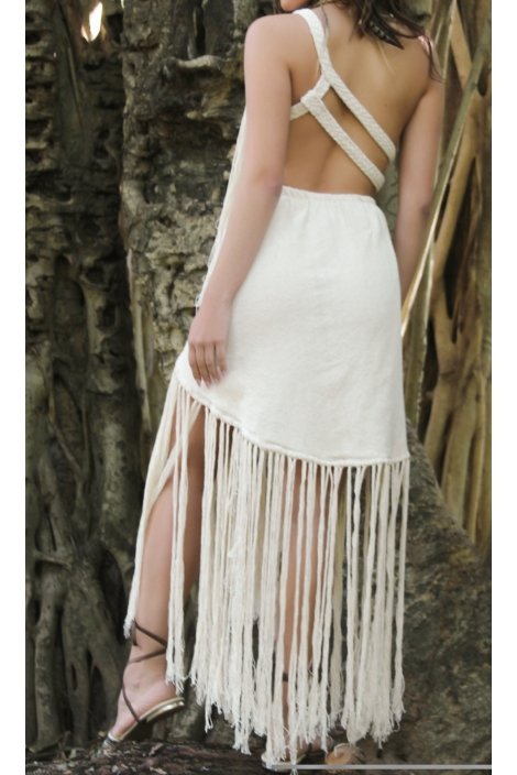 VESTIDO LIENZO ARTESANAL AFRODITA