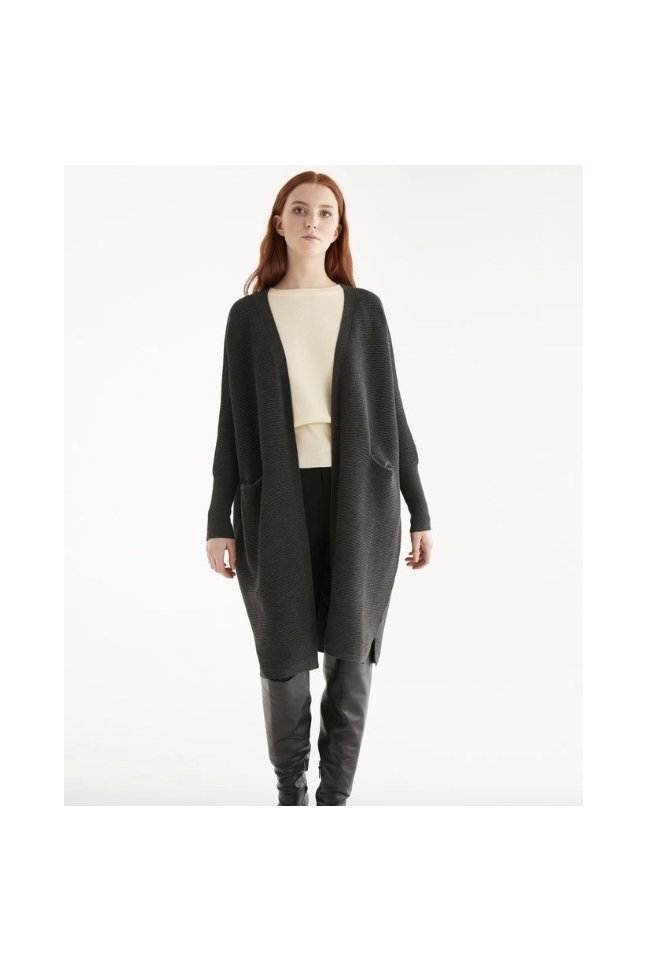 REBECON CANALE OVERSIZE GRIS OSCURO