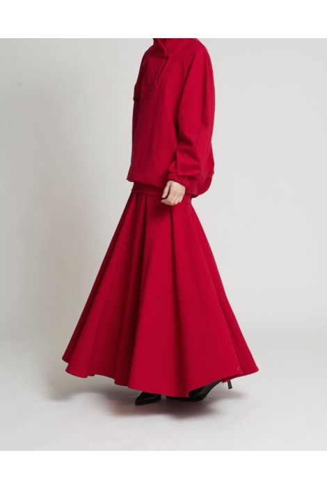 FALDA GODETS ROJA