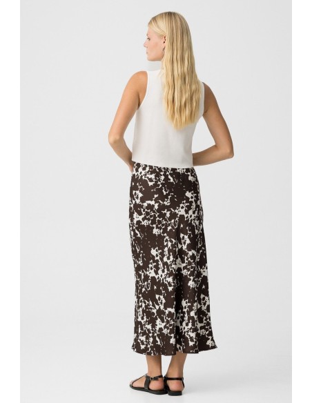 FALDA SATINADA ESTAMPADA