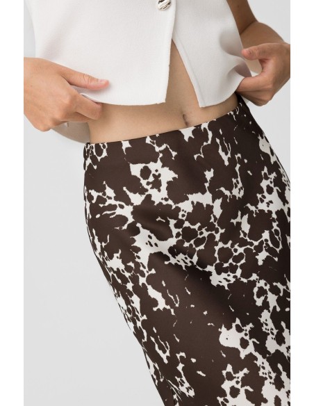 FALDA SATINADA ESTAMPADA