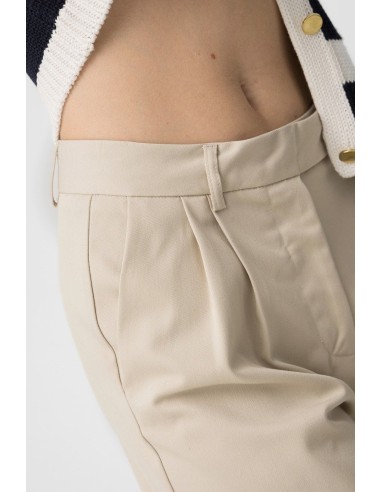 PANTALON WIDE LEG CREME