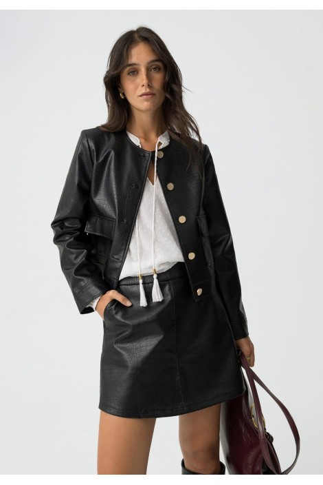 CHAQUETA PIEL COCODRILO ALEXA