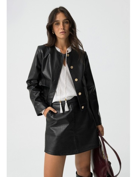 CHAQUETA PIEL COCODRILO ALEXA