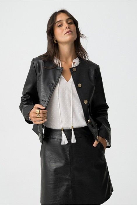 CHAQUETA PIEL COCODRILO ALEXA 2
