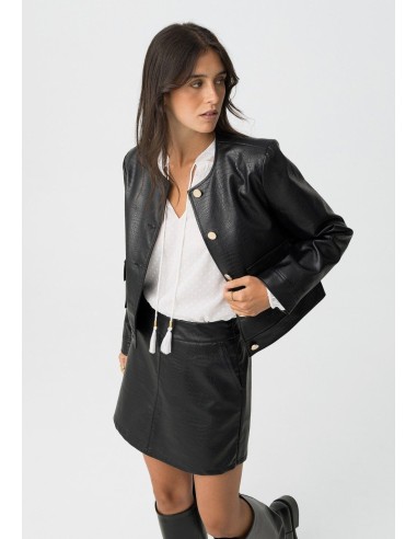 CHAQUETA PIEL COCODRILO ALEXA