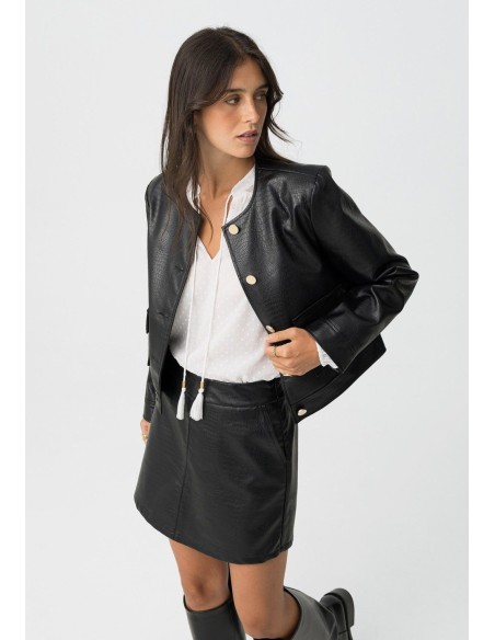 CHAQUETA PIEL COCODRILO ALEXA