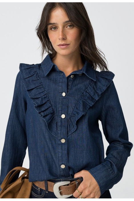 CAMISA DENIM VOLANTES