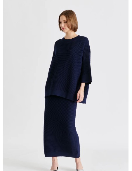 JERSEY CANALE MANGA CORTA NAVY