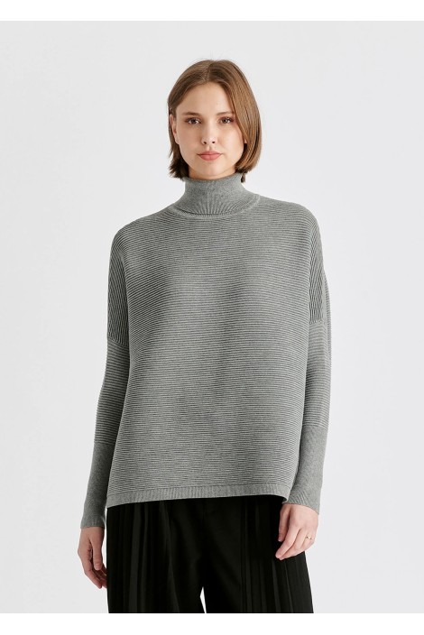 JERSEY CANALE CUELLO ALTO OVERSIZE GRIS