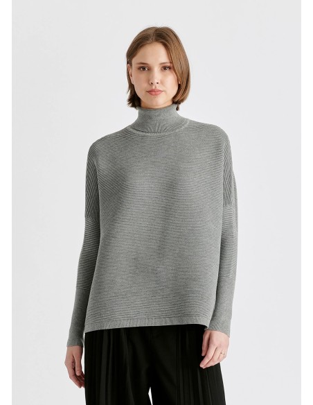 JERSEY CANALE CUELLO ALTO OVERSIZE GRIS