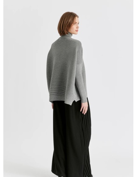 JERSEY CANALE CUELLO ALTO OVERSIZE GRIS