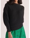 JERSEY DE PUNTO DRAPEADO NEGRO