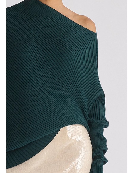 JERSEY DE PUNTO DRAPEADO VERDE