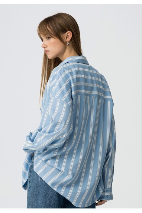 CAMISA A RAYAS AZUL CIELO