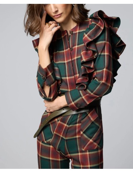 MONO TANA TARTÁN VERDE