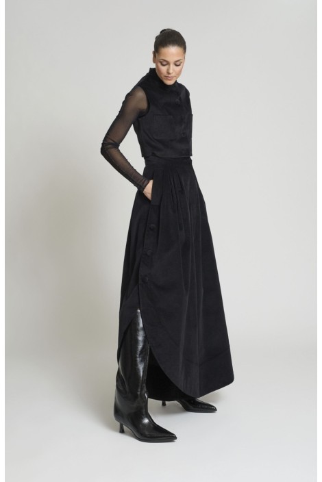 PANTALON TULIPÁN VELVETON NEGRO