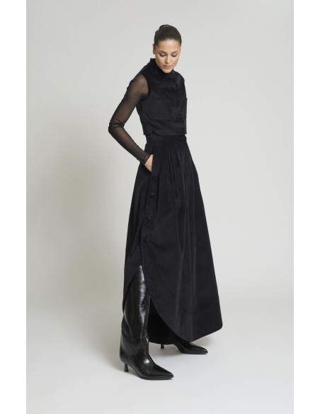 PANTALON TULIPÁN VELVETON NEGRO