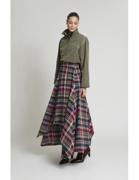 FALDA AUIR CUADROS VERDES