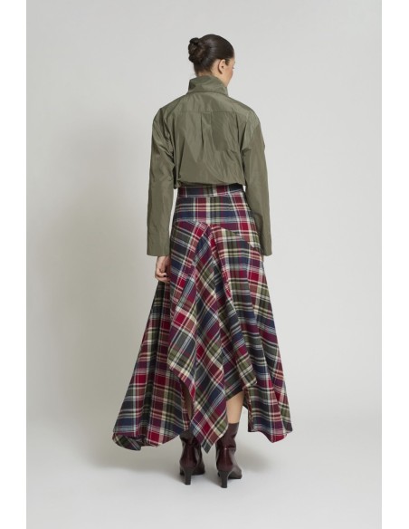 FALDA AUIR CUADROS VERDES