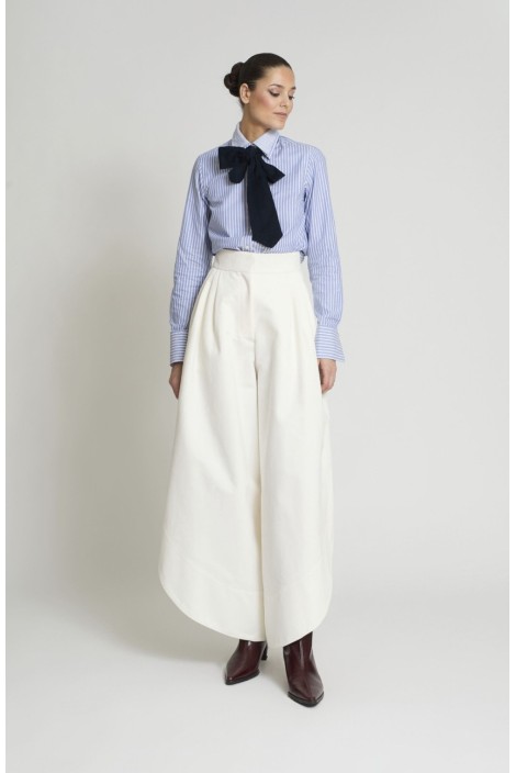 PANTALON TULIPÁN GABARDINA BLANCO