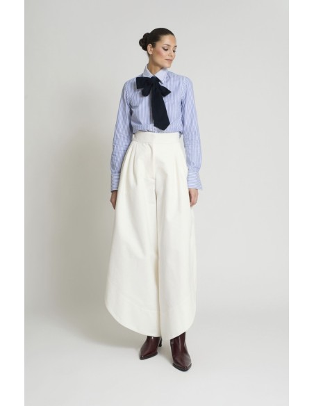 PANTALON TULIPÁN GABARDINA BLANCO