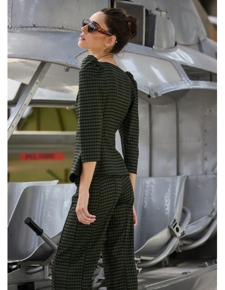 PANTALON MARINI VICHY VERDE