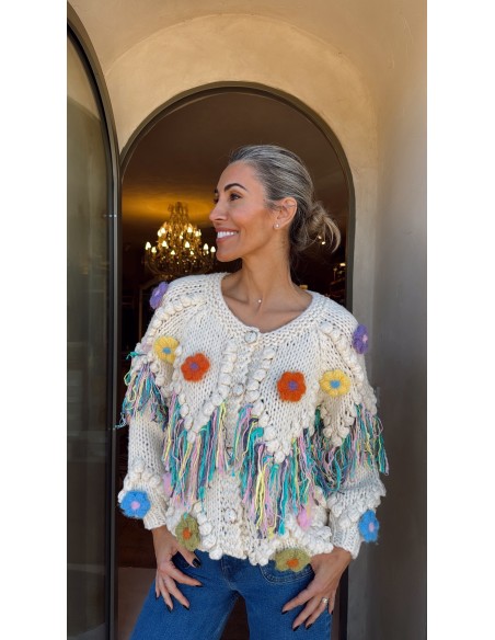 REBECÓN CON FLECOS ROSAS