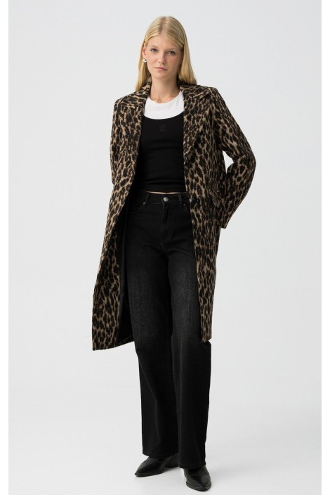 ABRIGO CON ESTAMPADO LEOPARDO