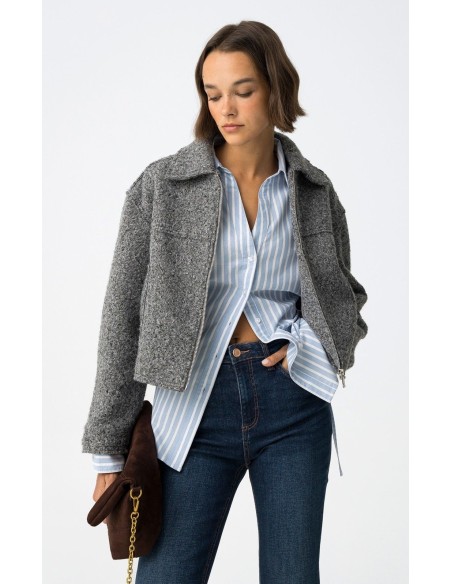 CHAQUETA CORTA BOUCLÉ