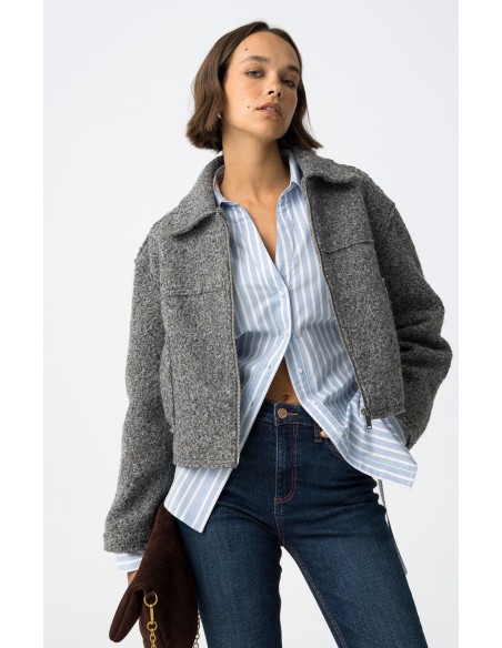 CHAQUETA CORTA BOUCLÉ