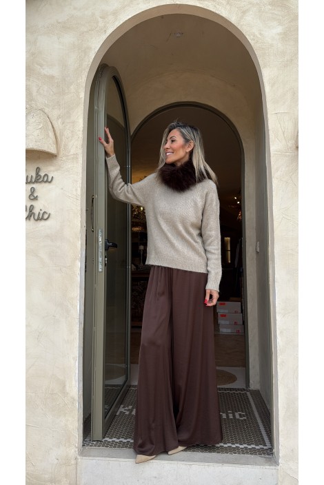 PANTALON PALAZZO DE SATEN