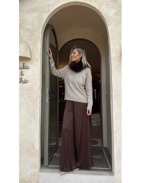 PANTALON PALAZZO DE SATEN