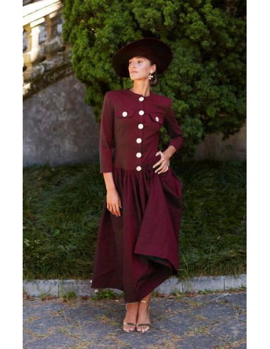 VESTIDO MATEO GRANATE