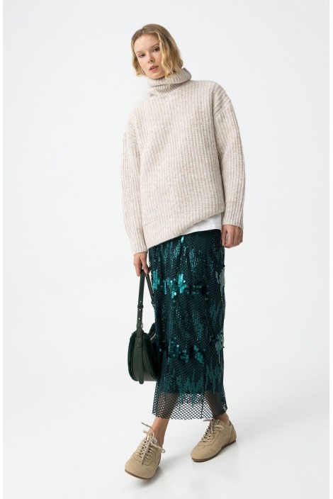 FALDA MIDI CON LENTEJUELAS 2