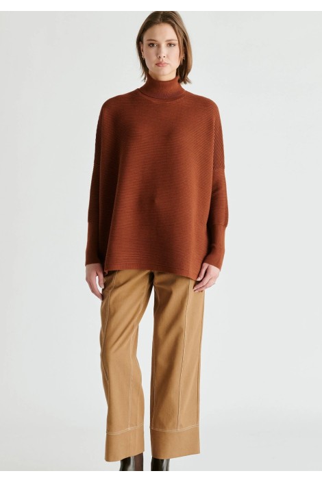 JERSEY CANALE CUELLO ALTO OVERSIZE CALDERA