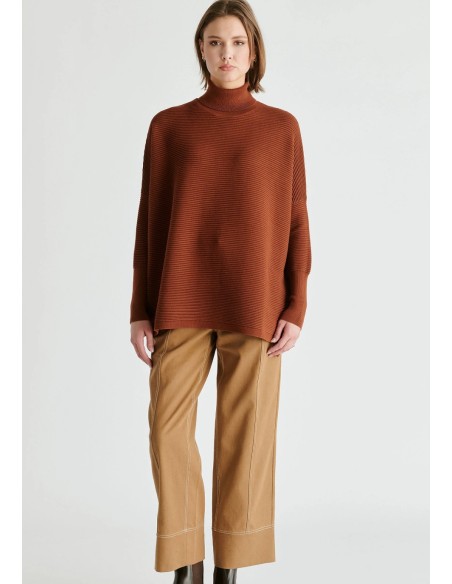 JERSEY CANALE CUELLO ALTO OVERSIZE CALDERA