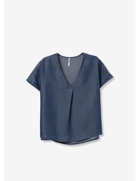 BLUSA MARA DENIM OSCURO
