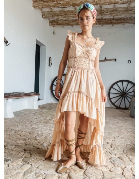 ALAIOR LONG DRESS TOSTE