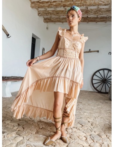 ALAIOR LONG DRESS TOSTE